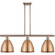 Ballston Dome 3 Light 36 inch Antique Copper Island Light Ceiling Light