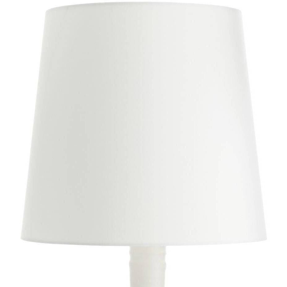 Fontana 32 inch 150 watt White and Antique Brass Lamp Portable Light