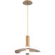 Cumulus LED 10 inch Novel Brass with White Metal Pendant Ceiling Light, Medium
