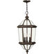 Augusta 3 Light 13.25 inch Copper Bronze Outdoor Hanging Lantern