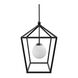 Denison 2 Light 36 inch Black Outdoor Linear Lantern Pendant