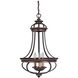 Stafford 3 Light 16 inch Aged Bronze/Textured Black Foyer Light Ceiling Light