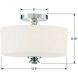 Travis 2 Light 12.5 inch Polished Nickel Semi Flush Ceiling Light