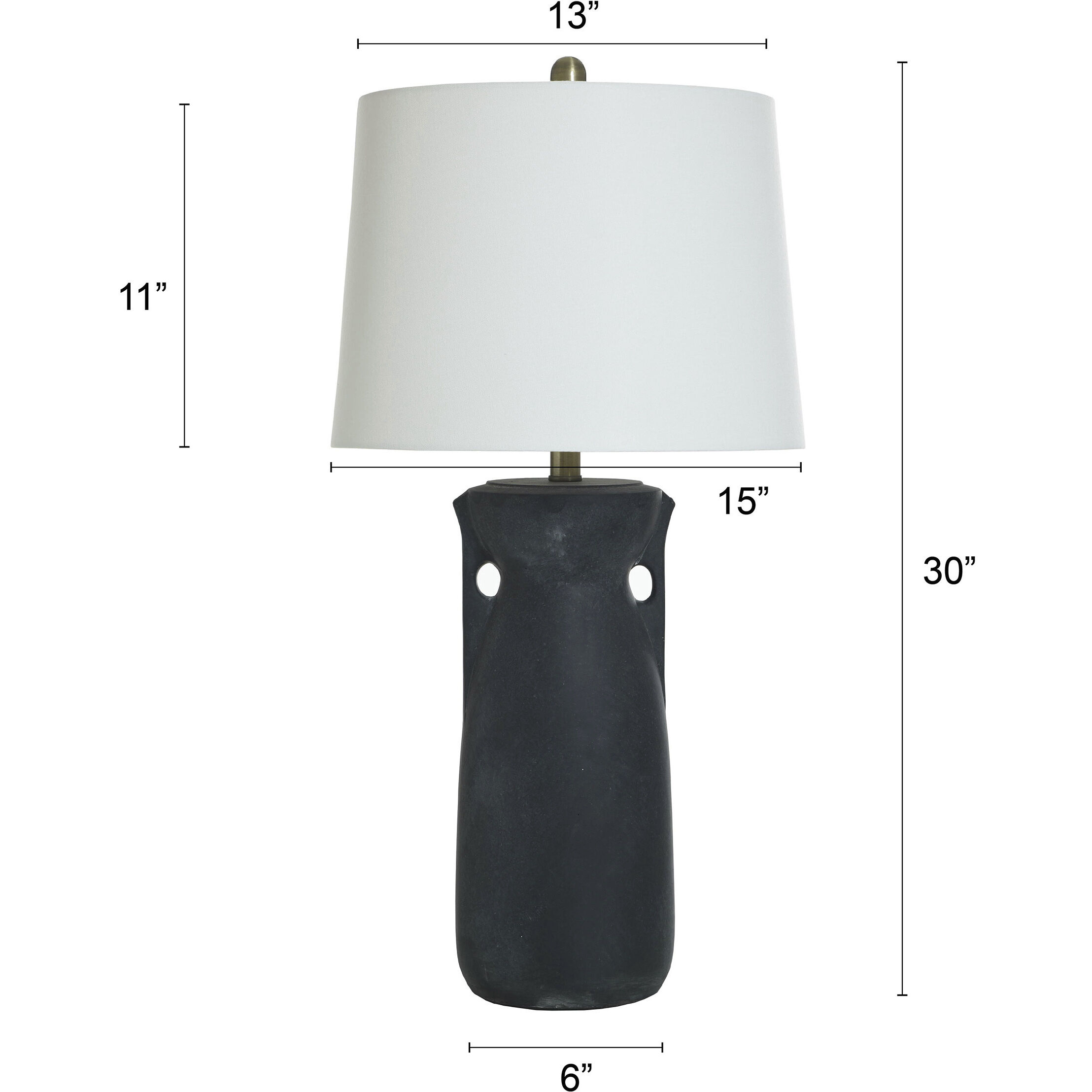 Arlo 30 inch 150.00 watt Matte Black Table Lamp Portable Light