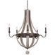Harper 5 Light 32 inch Florence Gold Chandelier Ceiling Light