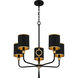 Lockery 5 Light 26.5 inch Matte Black Chandelier Ceiling Light