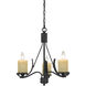 Morelis 3 Light 18 inch Black Smith Chandelier Ceiling Light