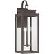 Hillside 3 Light 31 inch Dark Bronze Exterior Wall Sconce