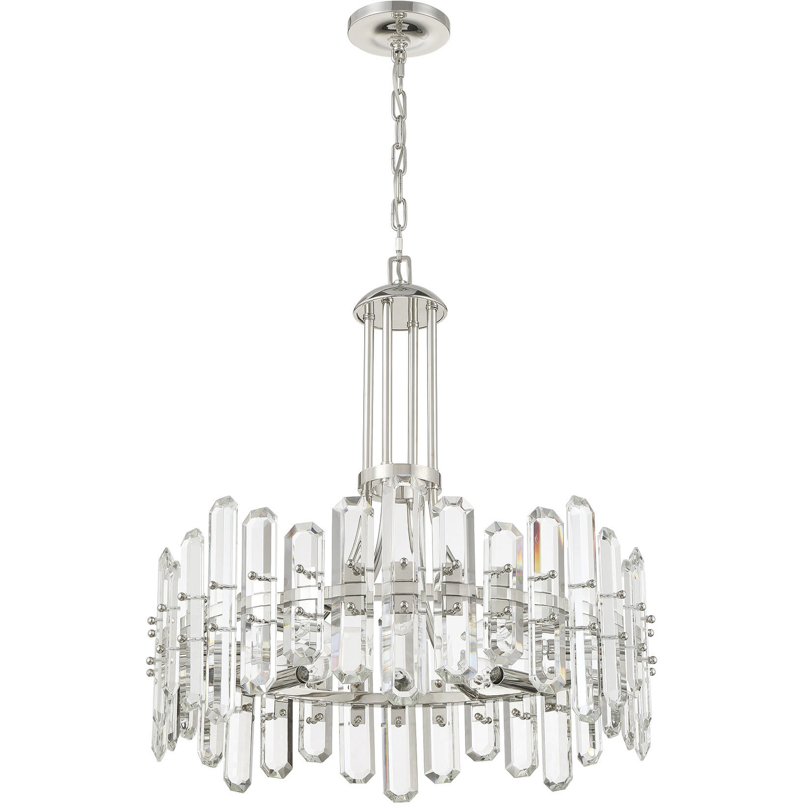 Bolton 8 Light 24.75 inch Polished Nickel Chandelier Ceiling Light