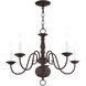 Williamsburgh 5 Light 24 inch Bronze Chandelier Ceiling Light