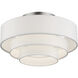 Manorwood 4 Light 21 inch Brushed Nickel Semi-Flush Ceiling Light