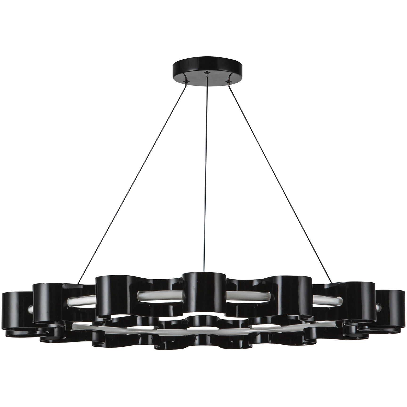 Nami LED 32.75 inch Gloss Black Chandelier Ceiling Light