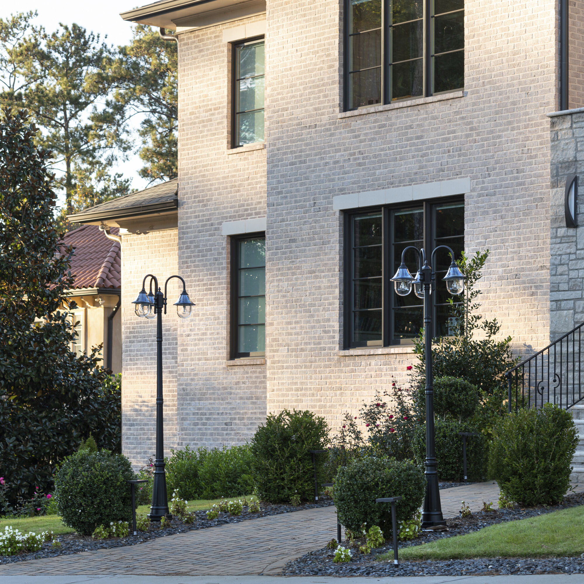 Orion 3 Light 94.63 inch Black Post Light, Solar