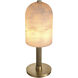 Kayla 24.21 inch 8 watt Antique Brass with Alabaster Table Lamp Portable Light