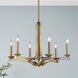 Trumbull 6 Light 26 inch Antique Brass Chandelier Ceiling Light