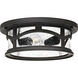 Marblehead 2 Light 13 inch Mystic Black Outdoor Flush Mount
