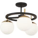 Alluria 3 Light 18 inch Weathered Black W/Autumn Gold Semi Flush Ceiling Light