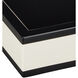 Ivory Lacquer Ivory and Black Trays, Set of 2