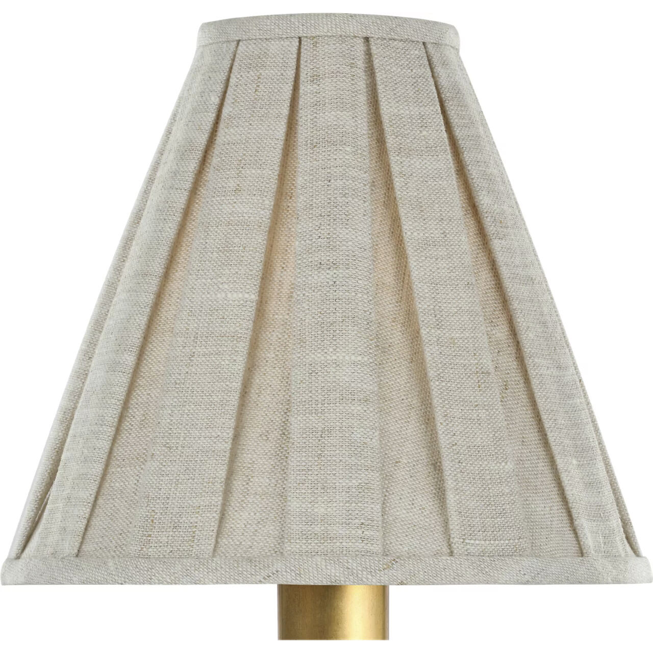 Visual Comfort Clip Natural Linen Box Pleat Flare 6.5 inch Box Pleated Flare Shade