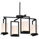 Porcelina LED 25 inch Matte Black Chandelier Ceiling Light in Sawtooth