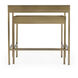 Lenny 2 Piece Glass Nesting Tables in Gold