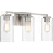 Acacia 3 Light 24 inch Brushed Nickel Bath Light Wall Light