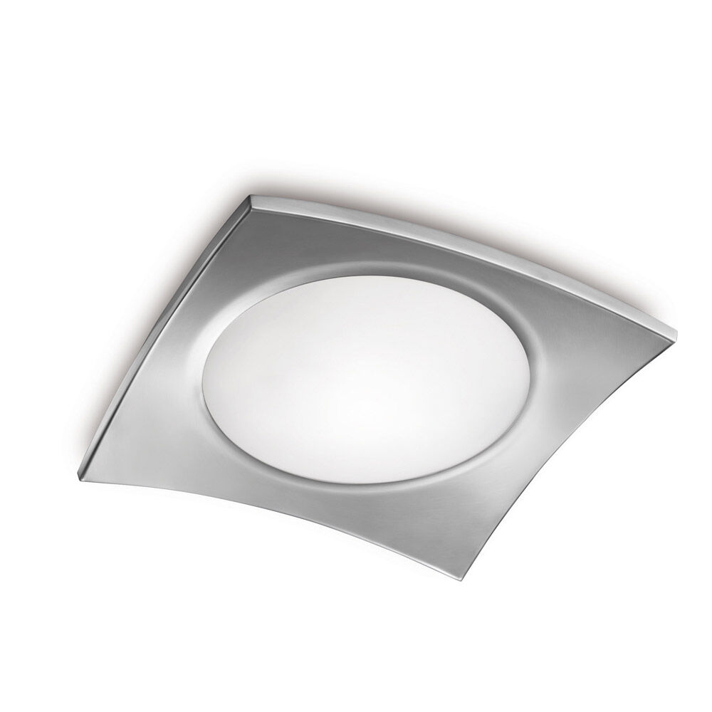 Basic 1 Light 16.25 inch Matte Aluminum Flush Mount Ceiling Light