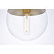 Eclipse 1 Light 8 inch Brass Pendant Ceiling Light