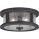 Cumberland LED 13 inch Rust Iron Outdoor Ceiling
