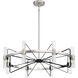 Mass Transit LED 35 inch Brushed Nickel W/ Sand Coal Chandelier Ceiling Light