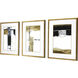 Neo Moderne White and Metallic and Brown Framed Art, The Studio