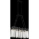 Matrix 6 Light 36.5 inch Matte Black and French Gold Linear Pendant Ceiling Light