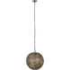 Kora 1 Light 15 inch Antique Brass Pendant Ceiling Light