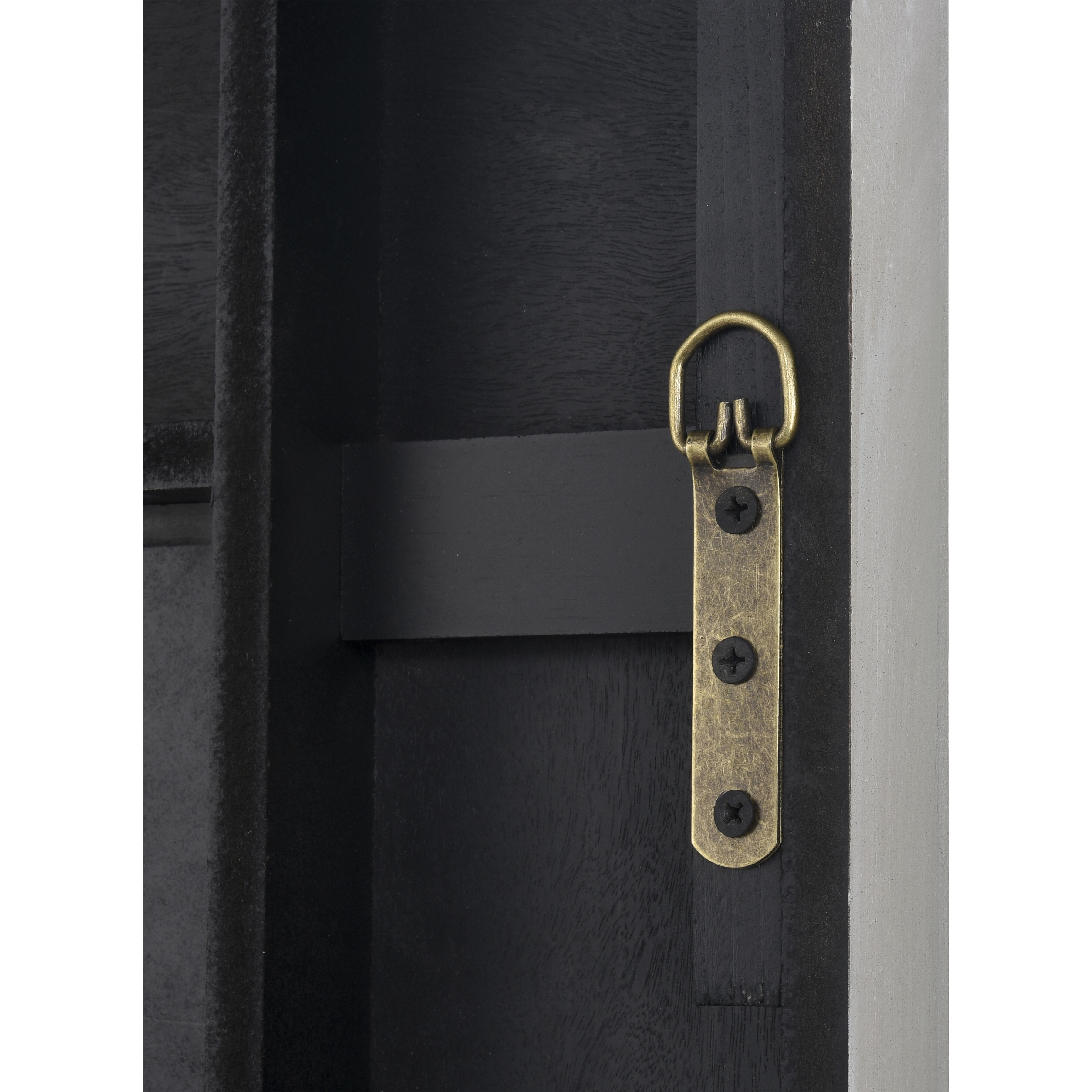 Derse 41.25 X 31.75 inch Ivory with Multicolor and Mirror Wall Mirror