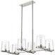 Callista 6 Light 43.5 inch Polished Nickel Linear Chandelier Ceiling Light