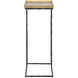 Boyles 24 X 20 inch Antique Brass and Black C Table