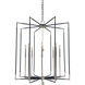 Felicity 8 Light 36 inch Polished Nickel with Matte Black Accents Foyer Chandelier Ceiling Light
