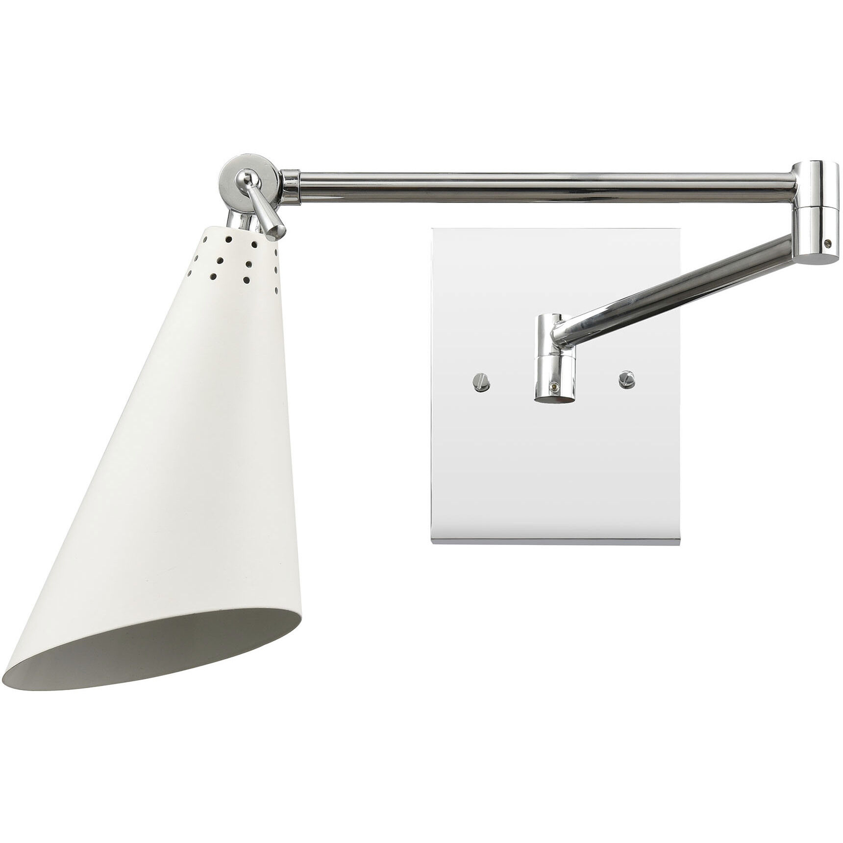 Luca 22 inch 60 watt Polished Chrome Swingarm Sconce Wall Light
