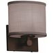 Textile 1 Light 6.5 inch Dark Bronze ADA Wall Sconce Wall Light, Tetra Family, Choices