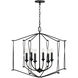 Bentley 6 Light 28 inch Black Iron Foyer Light Ceiling Light