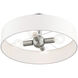Venlo 4 Light 14 inch Brushed Nickel Semi Flush Ceiling Light