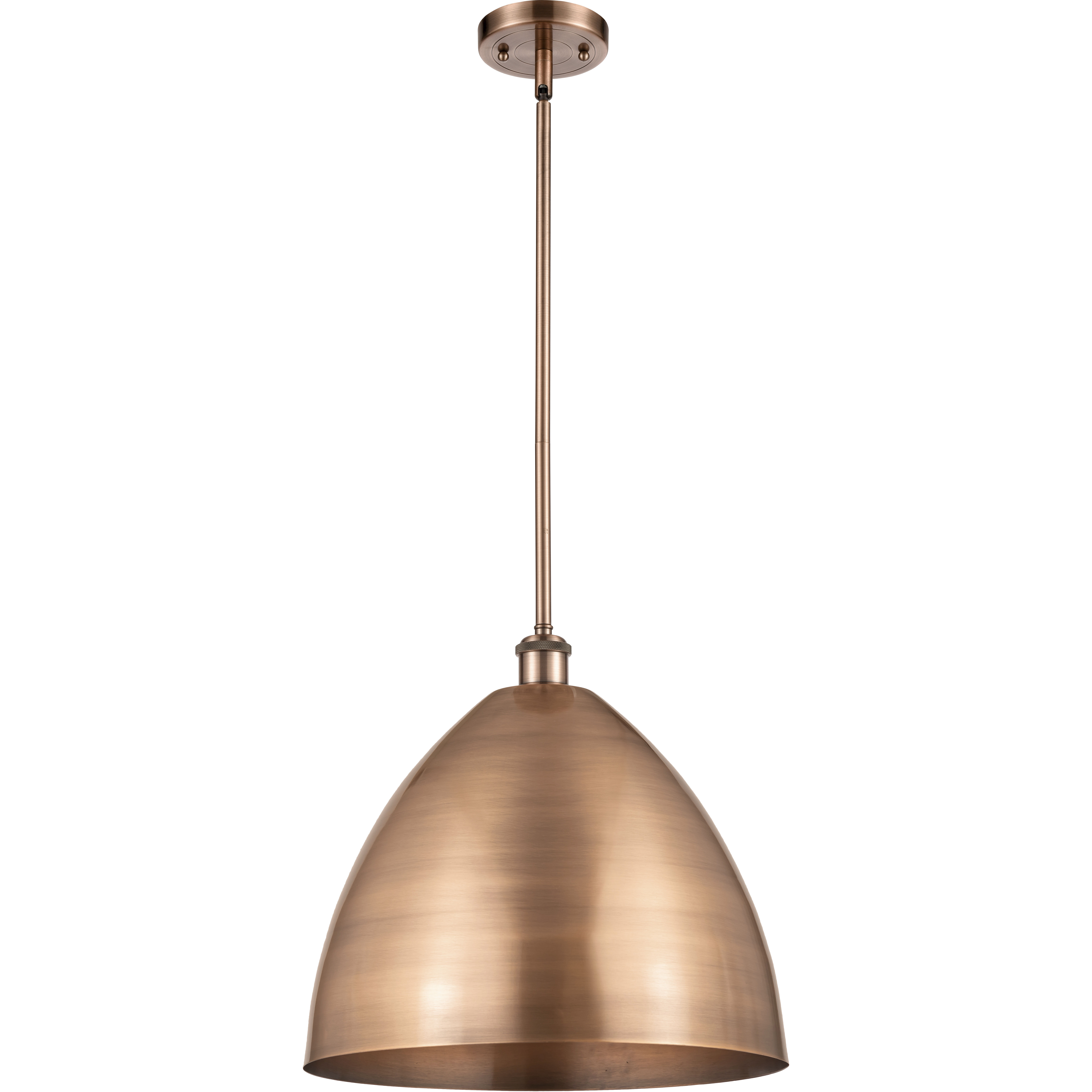 Ballston Dome LED 16 inch Antique Copper Pendant Ceiling Light