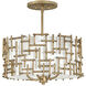 Farrah LED 16 inch Burnished Gold Chandelier Ceiling Light, Semi-Flush Mount