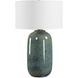 Caliendo 30.5 inch 150 watt Blue And Sage and Antique Brass Table Lamp Portable Light