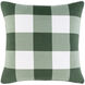 Buffalo Plaid 20 X 20 inch Dark Green/Sage/White Pillow Kit, Square