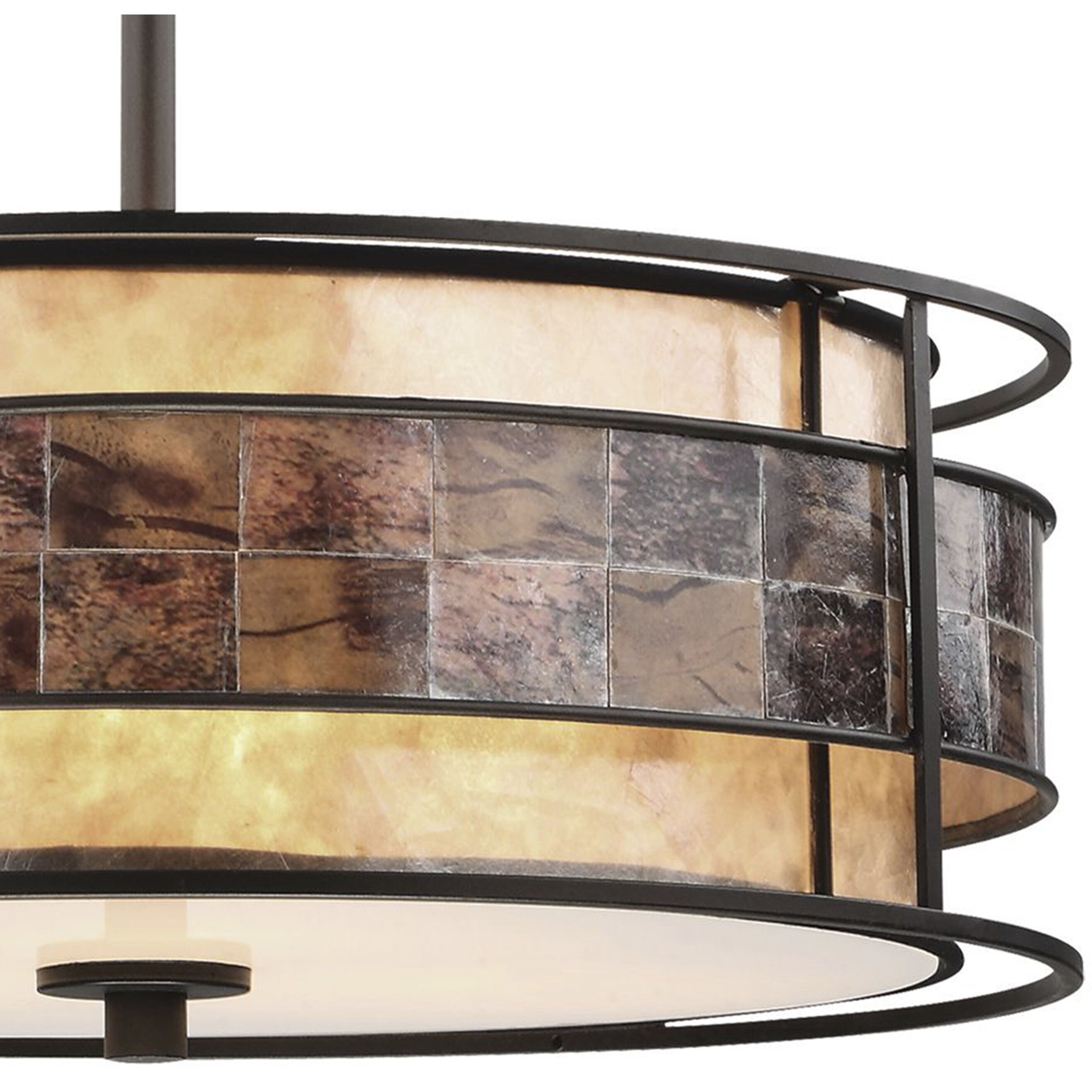 Tremont 3 Light 18 inch Bronze with Tan Chandelier Ceiling Light
