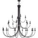 Estate 24 Light 60 inch Bronze Foyer Chandelier Ceiling Light