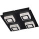 Masiano 1 LED 10.63 inch Black Flush Mount/Wall Sconce Ceiling Light