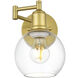 Davian 12 inch 40 watt Brass Swing Arm Wall Sconce Wall Light