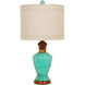 Napa 27 inch 150 watt Distressed Turquoise and Brown Table Lamp Portable Light